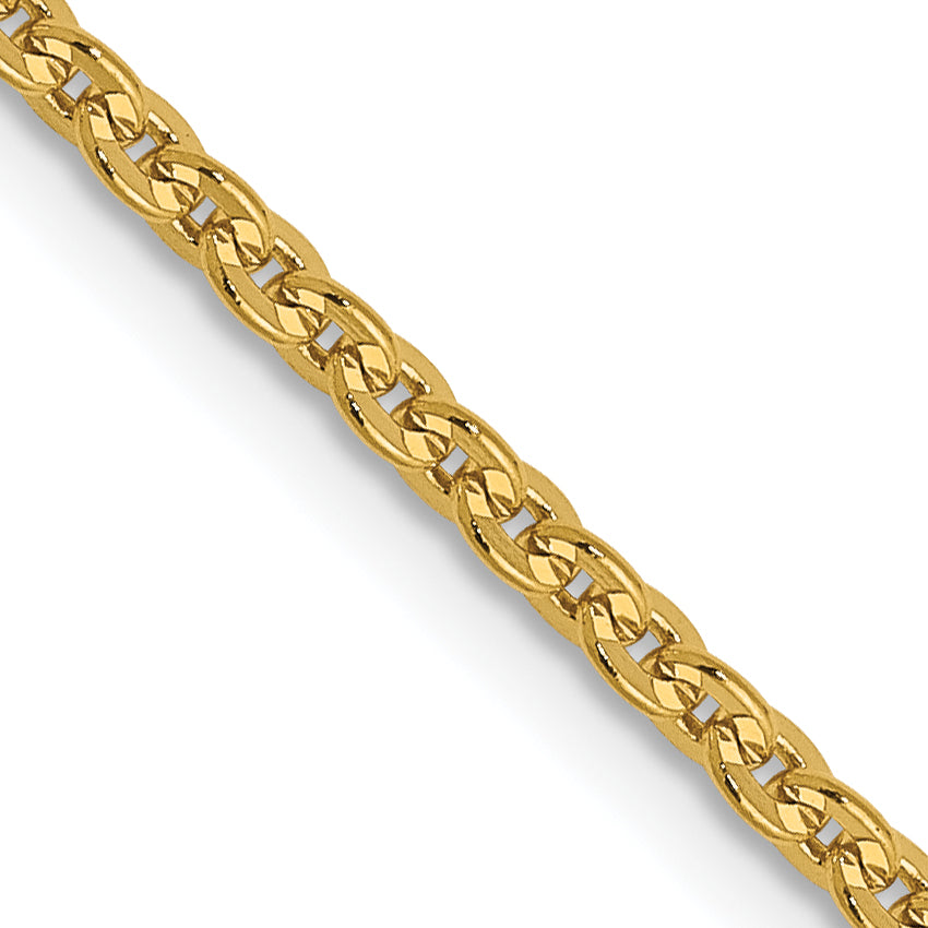 1.95mm 14K Yellow Gold Flat Cable Chain - Sophia Jewelers