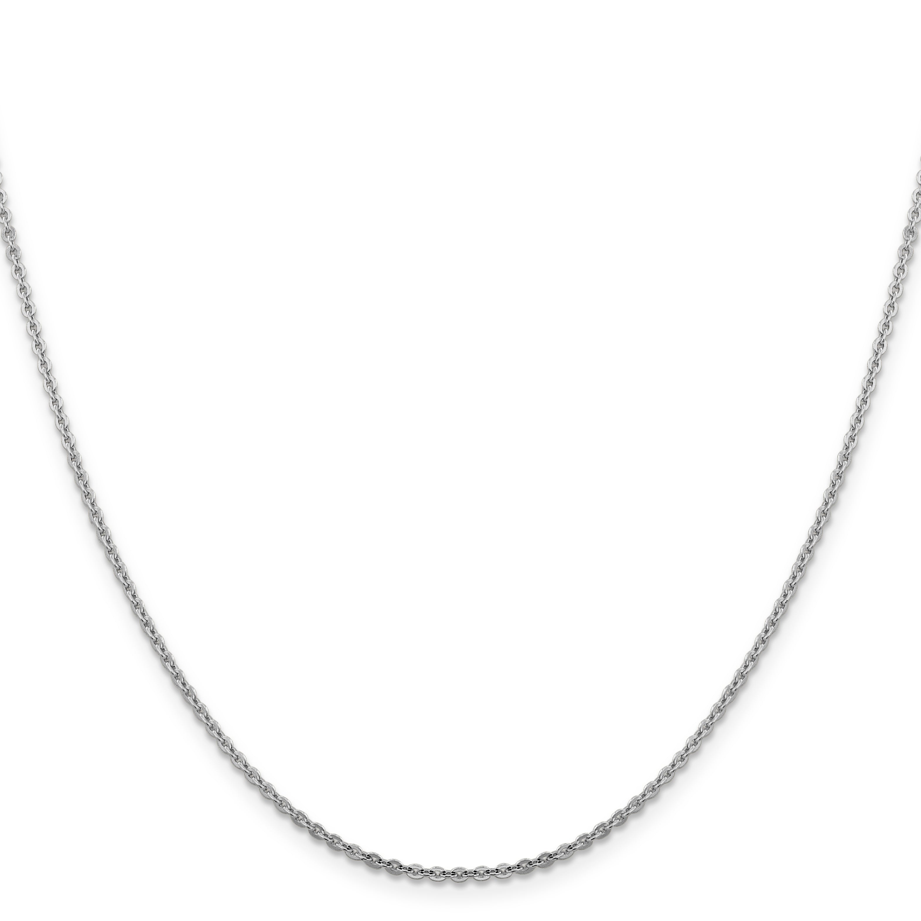 1.95mm 14K White Gold Flat Cable Chain Secondary image