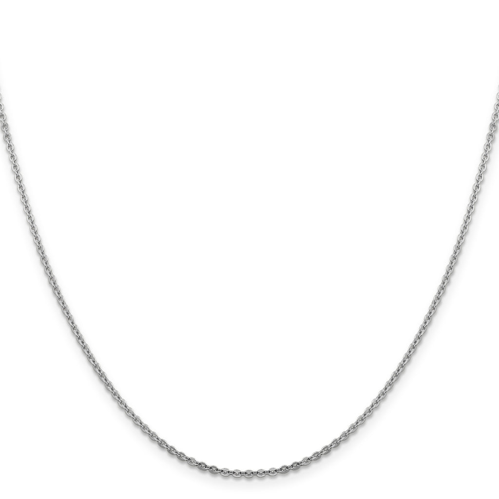 1.95mm 14K White Gold Flat Cable Chain - Sophia Jewelers