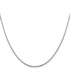 1.95mm 14K White Gold Flat Cable Chain - Sophia Jewelers