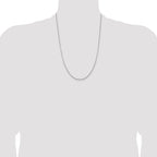 14K White Gold Solid Cable Chain Necklace 1.95mm
