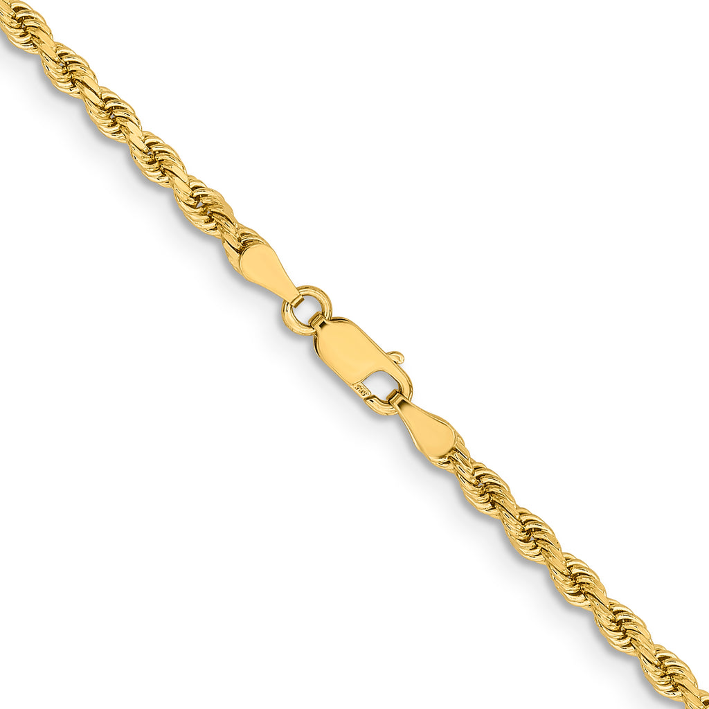 3.25mm 14K Yellow Gold Diamond-Cut Rope Chain - Sophia Jewelers