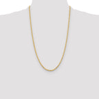 14K Yellow Gold Diamond-Cut Rope Chain Necklace 3.25mm