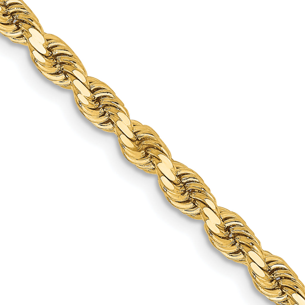 3.25mm 14K Yellow Gold Diamond-Cut Rope Chain - Sophia Jewelers