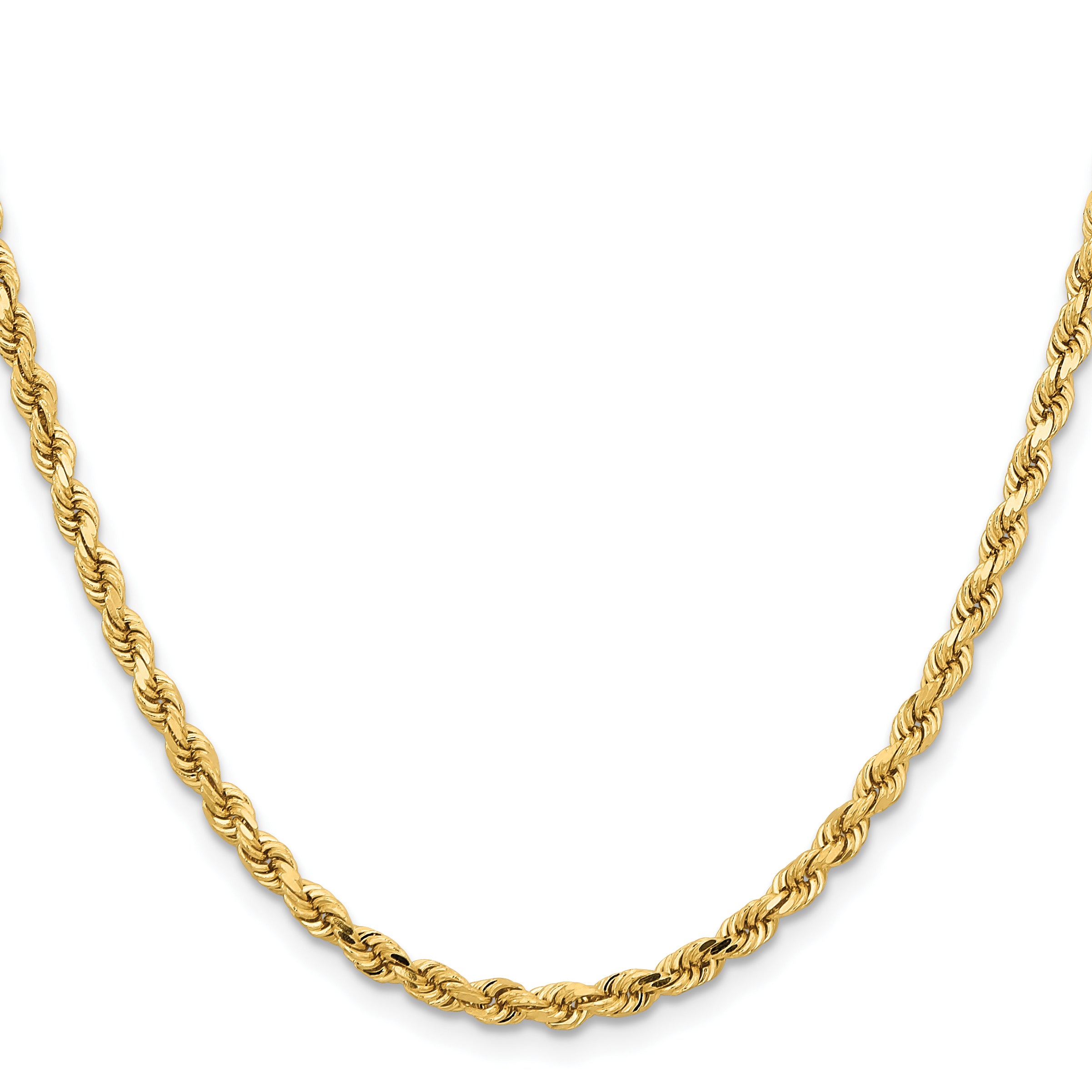 14K Yellow Gold Diamond-Cut Rope Chain Necklace 3.75mm Secondary image