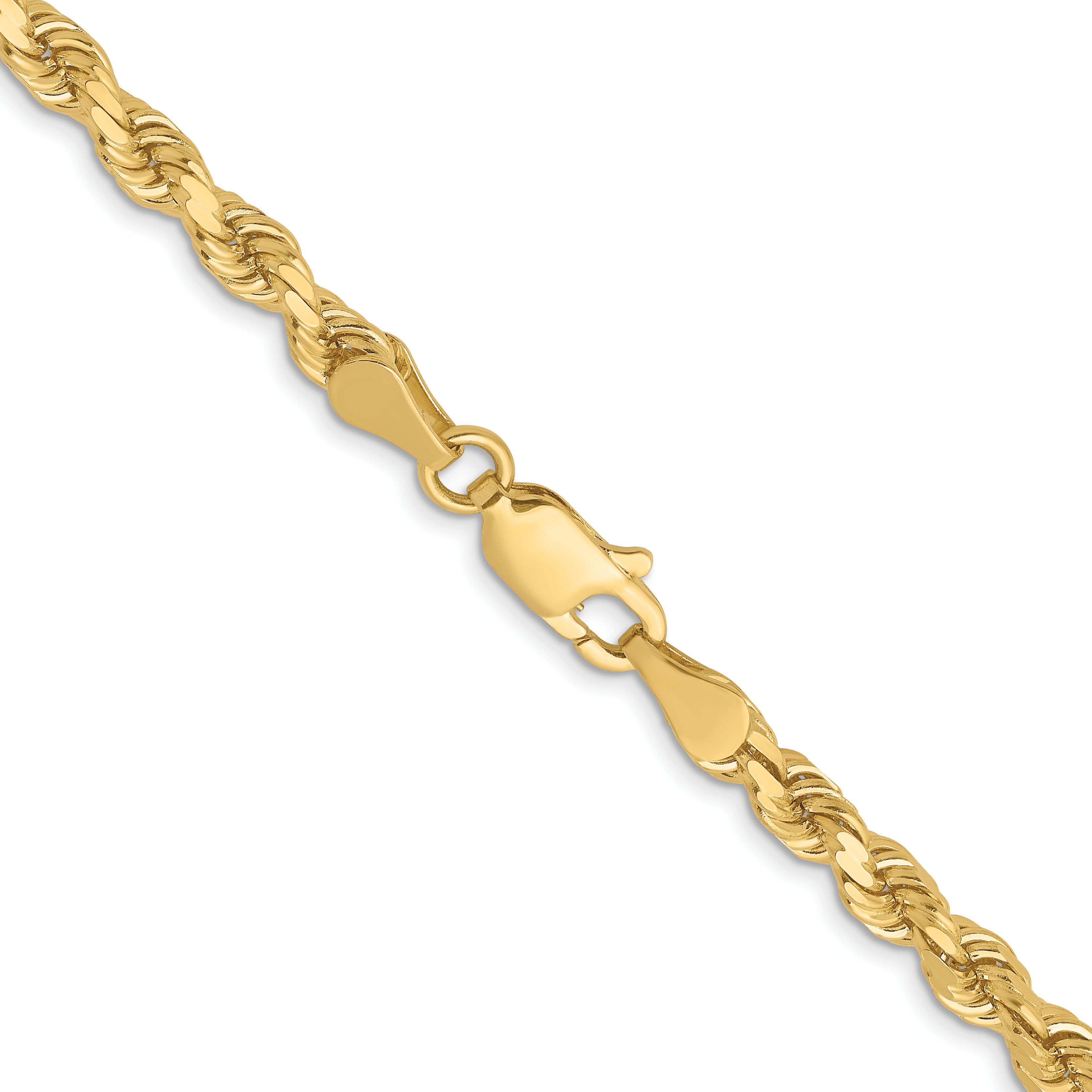 3.75mm 14K Yellow Gold Diamond-Cut Rope Chain - Sophia Jewelers