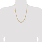 14K Yellow Gold Diamond-Cut Rope Chain Necklace 3.75mm