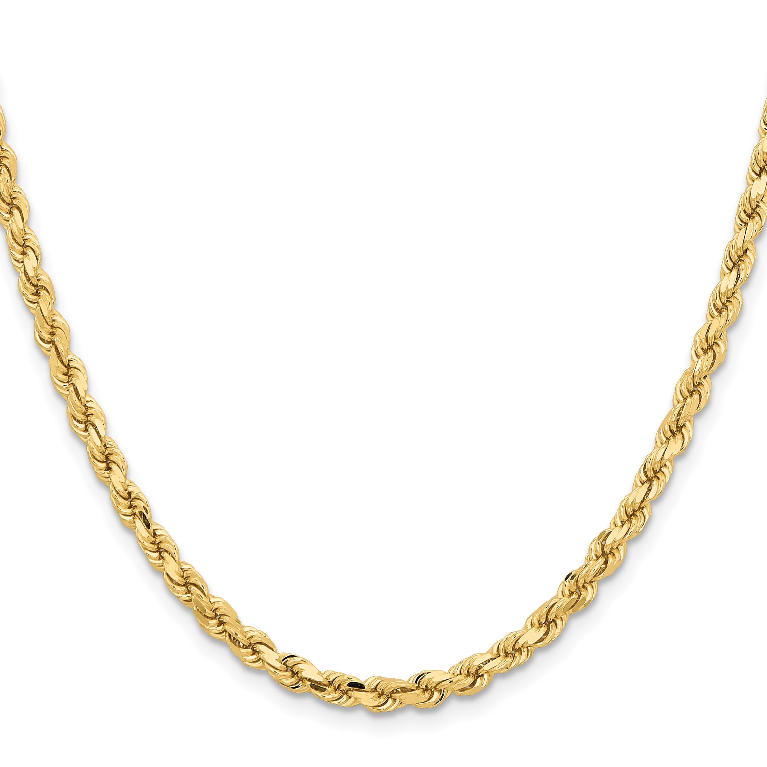 14K Yellow Gold Diamond-Cut Rope Chain Necklace 4.25mm Secondary image