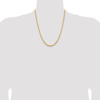 14K Yellow Gold Diamond-Cut Rope Chain Necklace 4.25mm