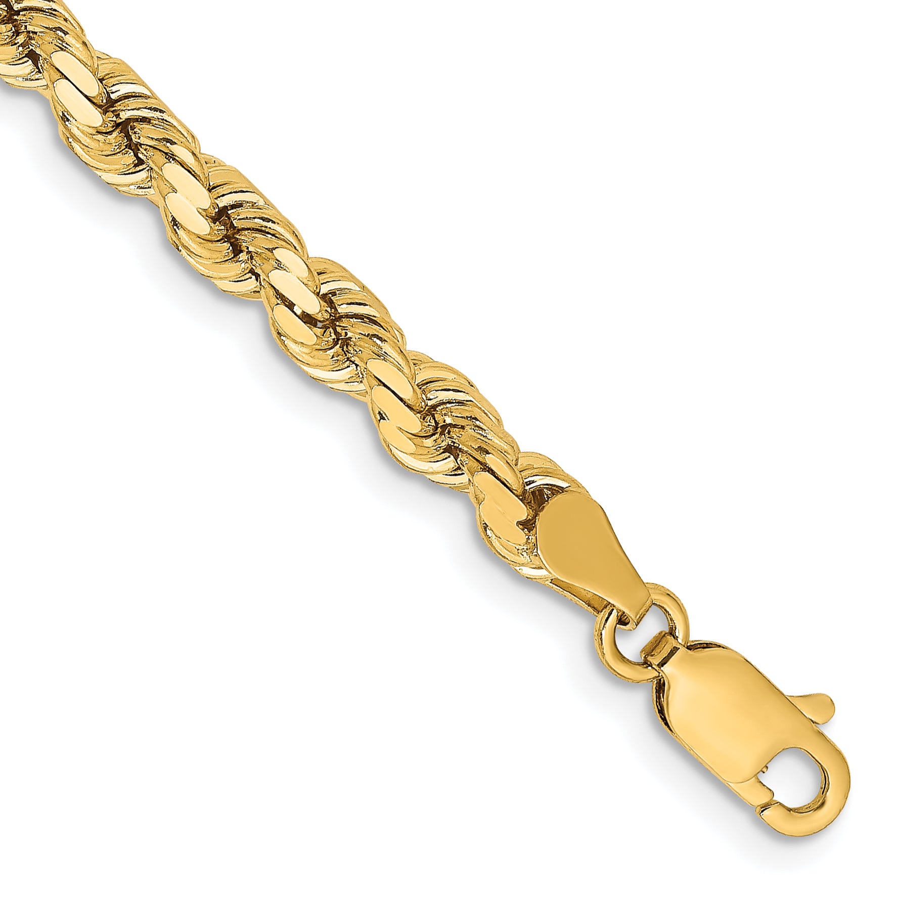 14K 4.25mm Diamond-Cut Rope Chain Main image