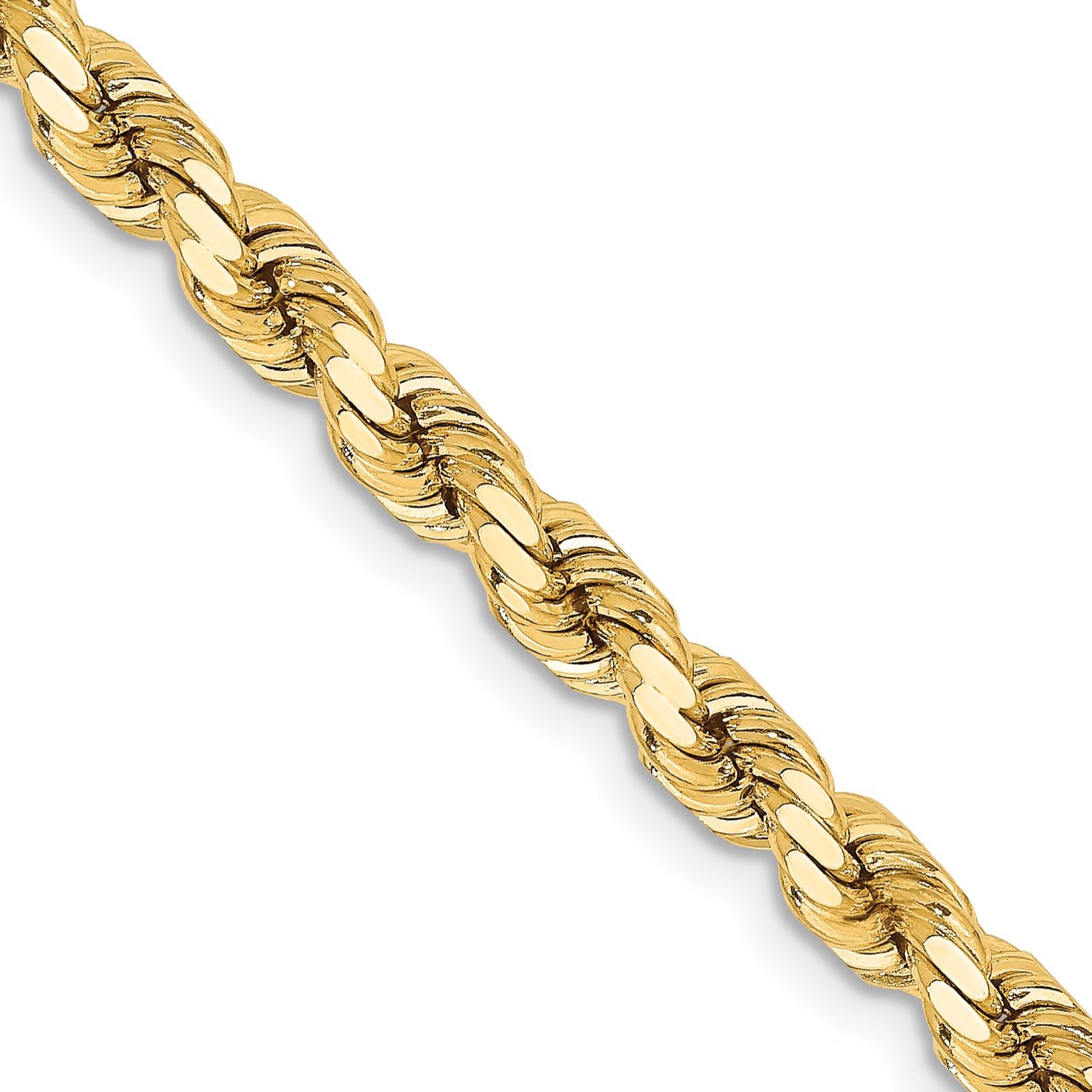 14K Yellow Gold Diamond-Cut Rope Chain Necklace 4.25mm Main image