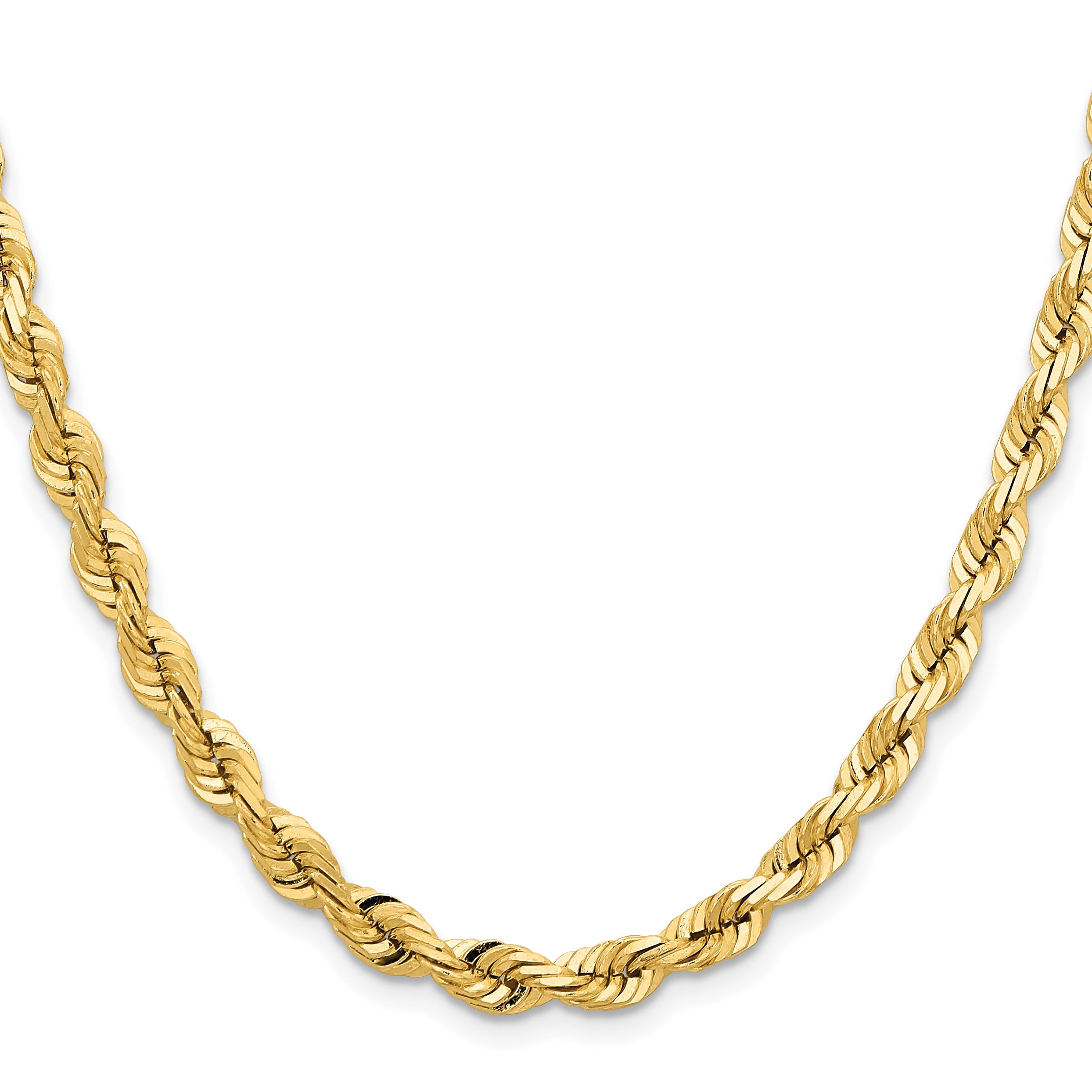 5.5mm 14K Yellow Gold Diamond-Cut Rope Chain - Sophia Jewelers