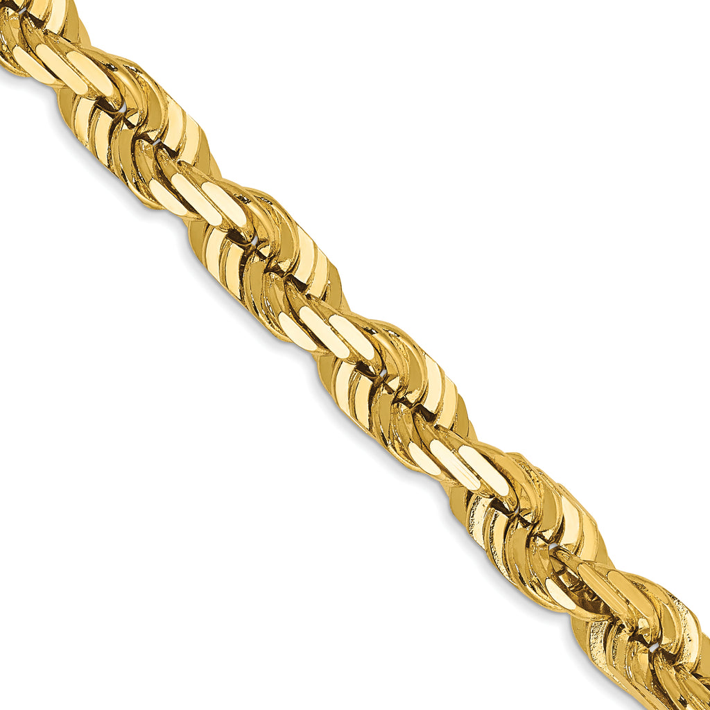 5.5mm 14K Yellow Gold Diamond-Cut Rope Chain - Sophia Jewelers