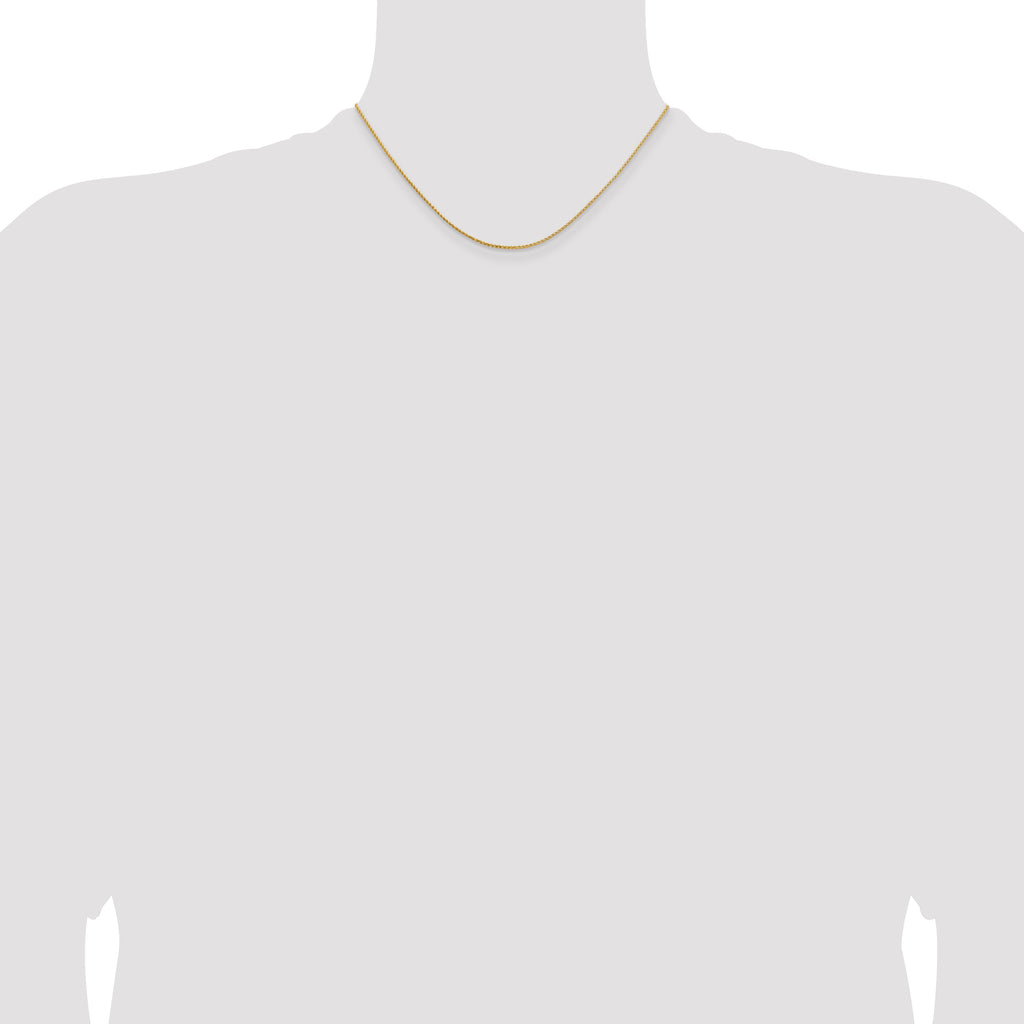 1.15mm 14K Yellow Gold D/C Open Franco Chain - Sophia Jewelers