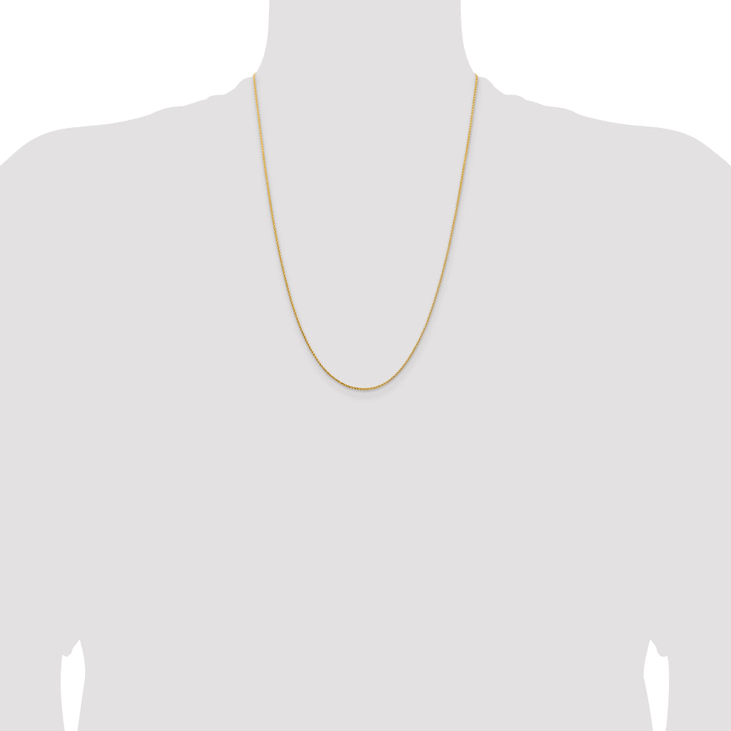 14K Yellow Gold Diamond-Cut Franco Chain Necklace 1.15mm