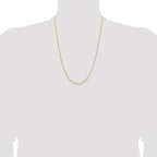 14K Yellow Gold Diamond-Cut Franco Chain Necklace 1.15mm