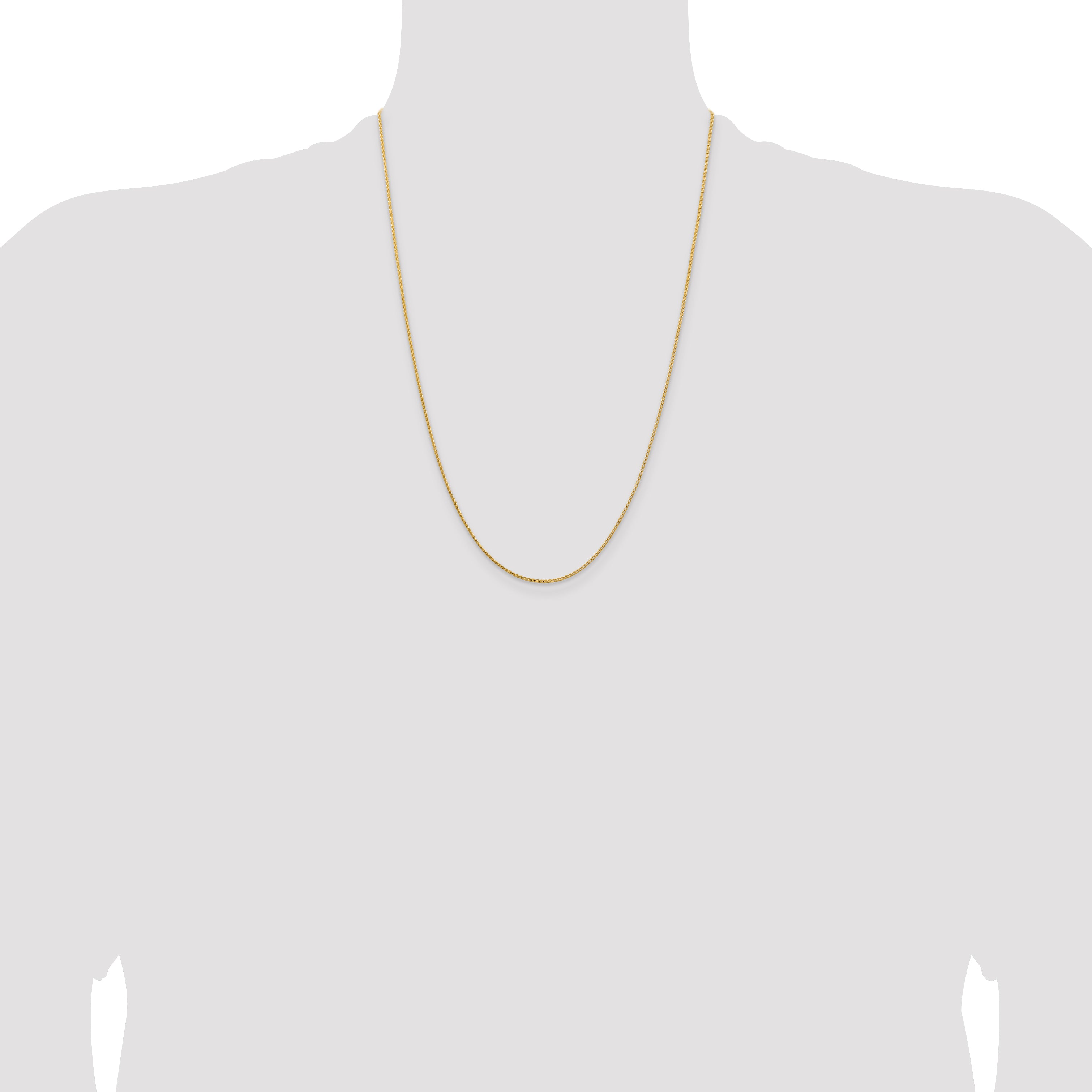 14K Yellow Gold Diamond-Cut Franco Chain Necklace 1.15mm