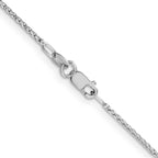 14K White Gold Diamond-Cut Franco Chain Necklace 1.15mm