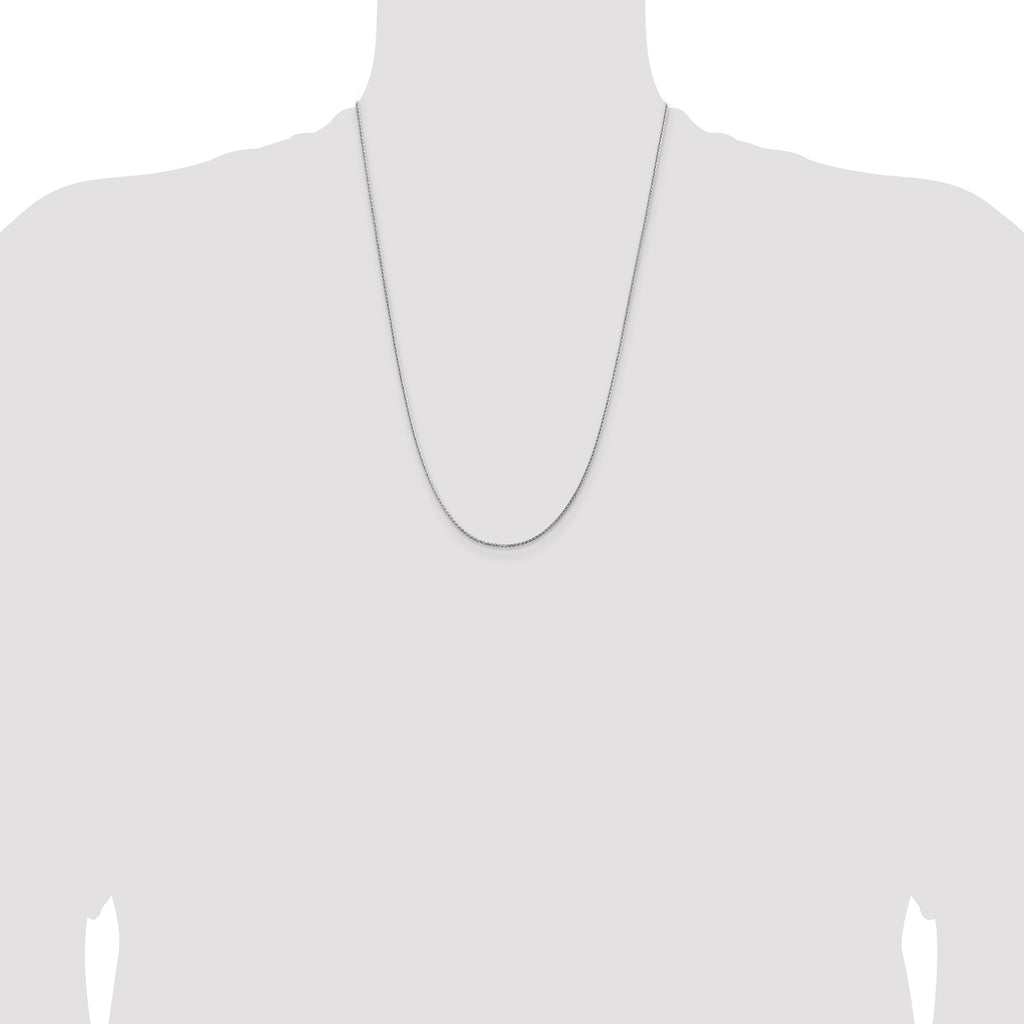 14K White Gold Diamond-Cut Franco Chain Necklace 1.15mm