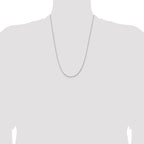 14K White Gold Diamond-Cut Franco Chain Necklace 1.15mm
