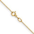 0.85mm 14K Yellow Gold Diamond-Cut Cable Chain - Sophia Jewelers