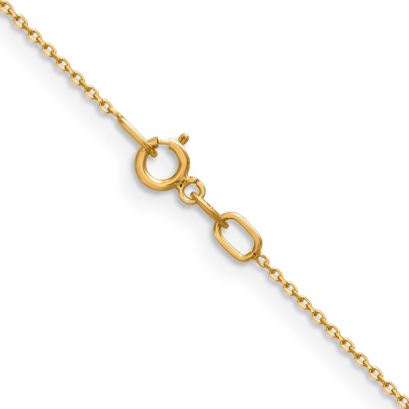 0.85mm 14K Yellow Gold Diamond-Cut Cable Chain - Sophia Jewelers