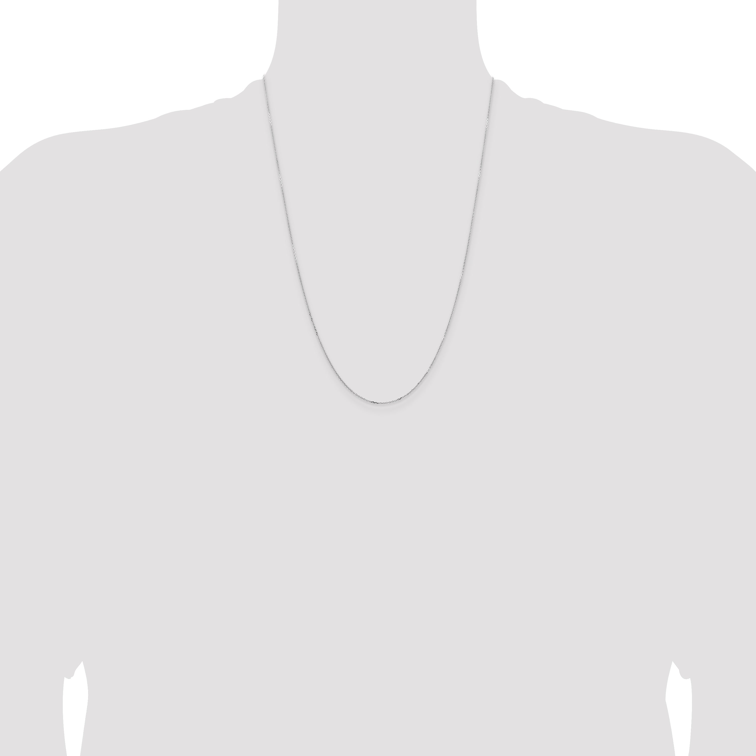 14K Yellow Gold Diamond-Cut Cable Chain Necklace 0.85mm
