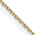 0.85mm 14K Yellow Gold Diamond-Cut Cable Chain - Sophia Jewelers