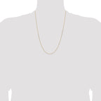 14K White Gold Diamond-Cut Cable Chain Necklace 0.85mm