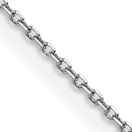 14K White Gold Diamond-Cut Cable Chain Necklace 0.85mm Main image