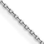 0.85mm 14K White Gold Diamond-Cut Cable Chain - Sophia Jewelers