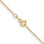 14K Yellow Gold Diamond-Cut Cable Chain Necklace 1.05mm