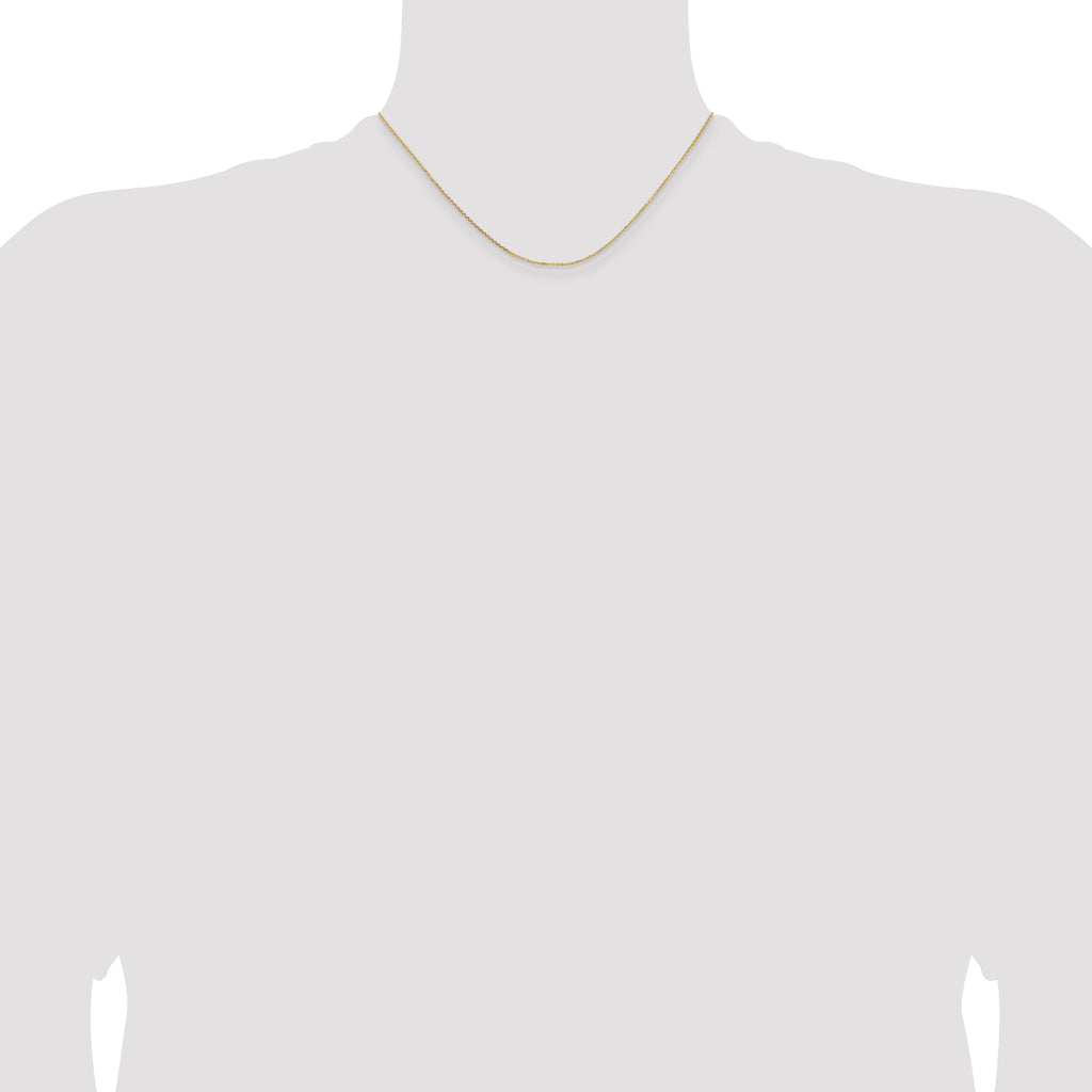 1.05mm 14K Yellow Gold Diamond-Cut Cable Chain - Sophia Jewelers