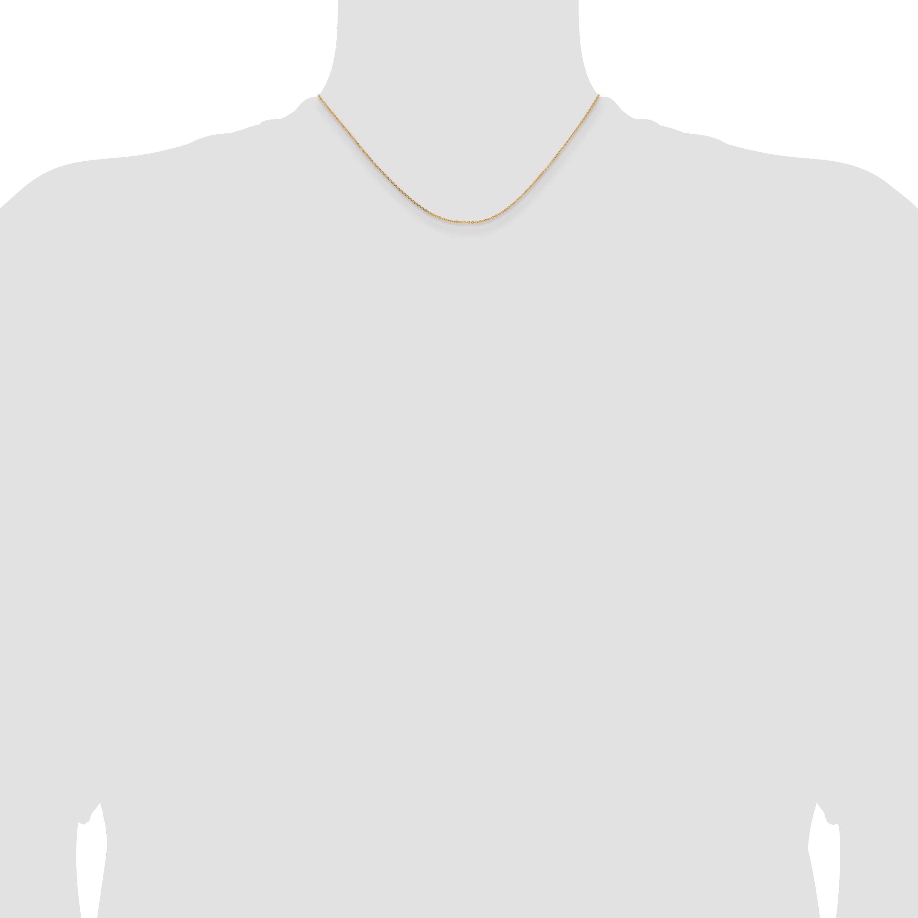 1.05mm 14K Yellow Gold Diamond-Cut Cable Chain - Sophia Jewelers