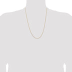 14K Yellow Gold Diamond-Cut Cable Chain Necklace 1.05mm