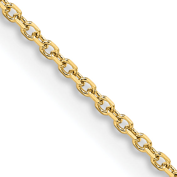 1.05mm 14K Yellow Gold Diamond-Cut Cable Chain - Sophia Jewelers