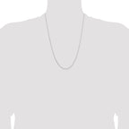 14K White Gold Diamond-Cut Cable Chain Necklace 1.05mm