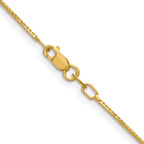 14K Yellow Gold Box Chain Necklace 1mm