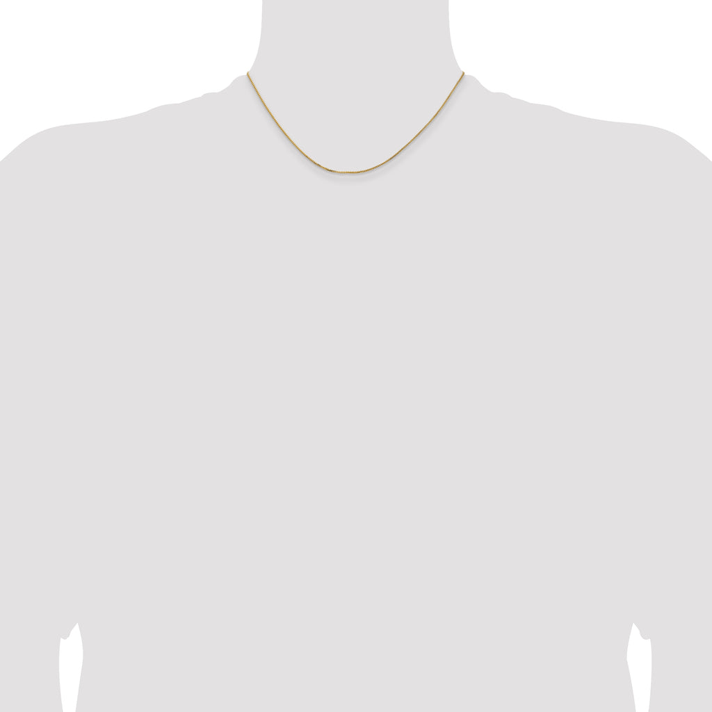 1.0mm 14K Yellow Gold Concave Box Chain - Sophia Jewelers