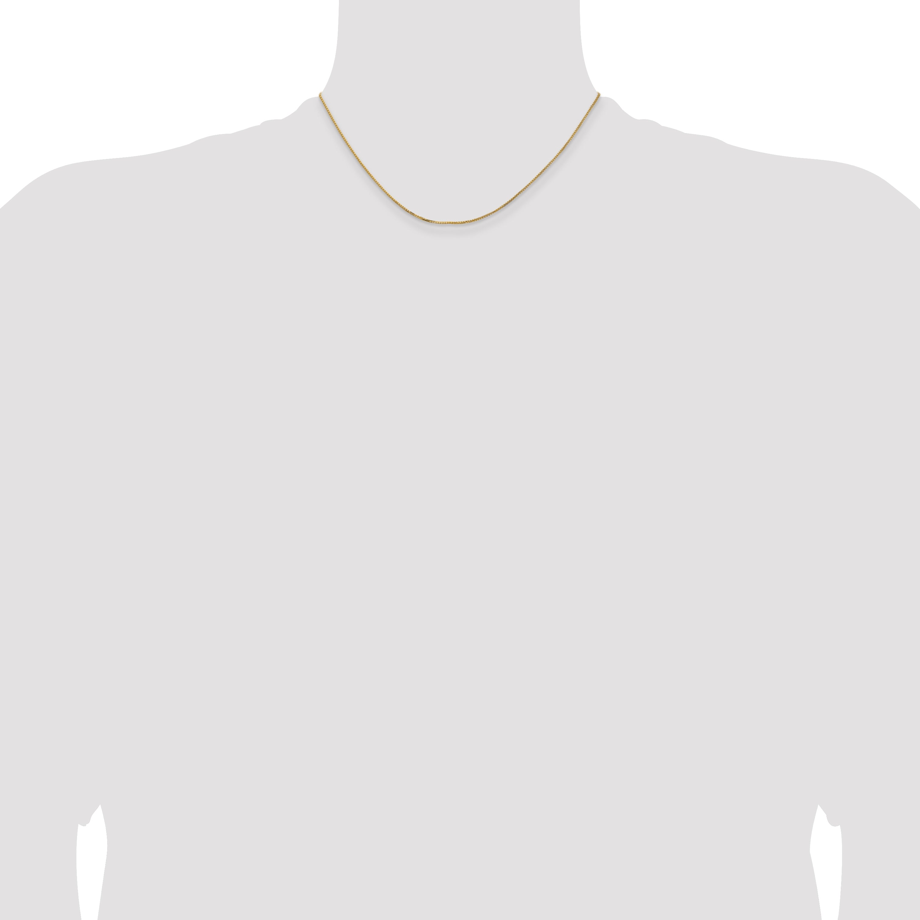 1.0mm 14K Yellow Gold Concave Box Chain - Sophia Jewelers