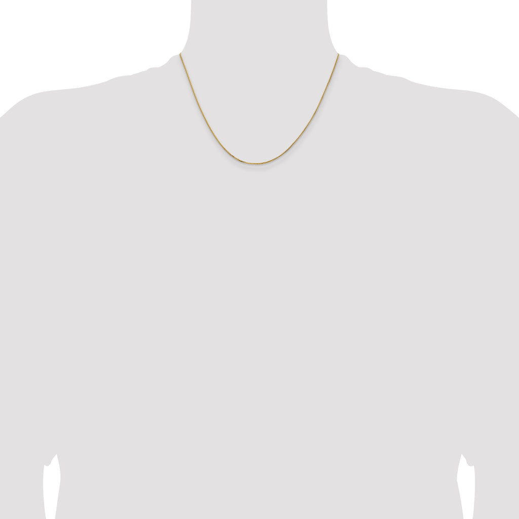 14K 1mm Concave Box Chain
