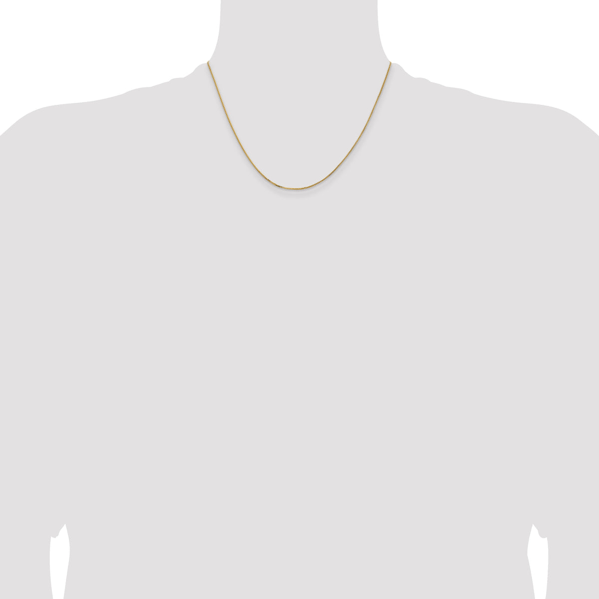 14K 1mm Concave Box Chain