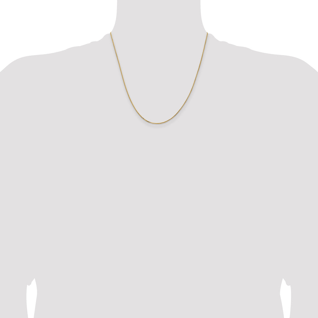 14K 1mm Concave Box Chain