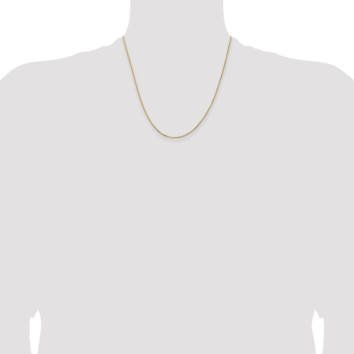 14K 1mm Concave Box Chain
