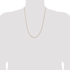 14K Yellow Gold Box Chain Necklace 1mm