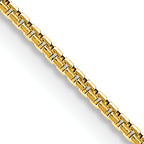 1.0mm 14K Yellow Gold Concave Box Chain - Sophia Jewelers