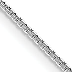 14K White Gold Box Chain Necklace 1mm