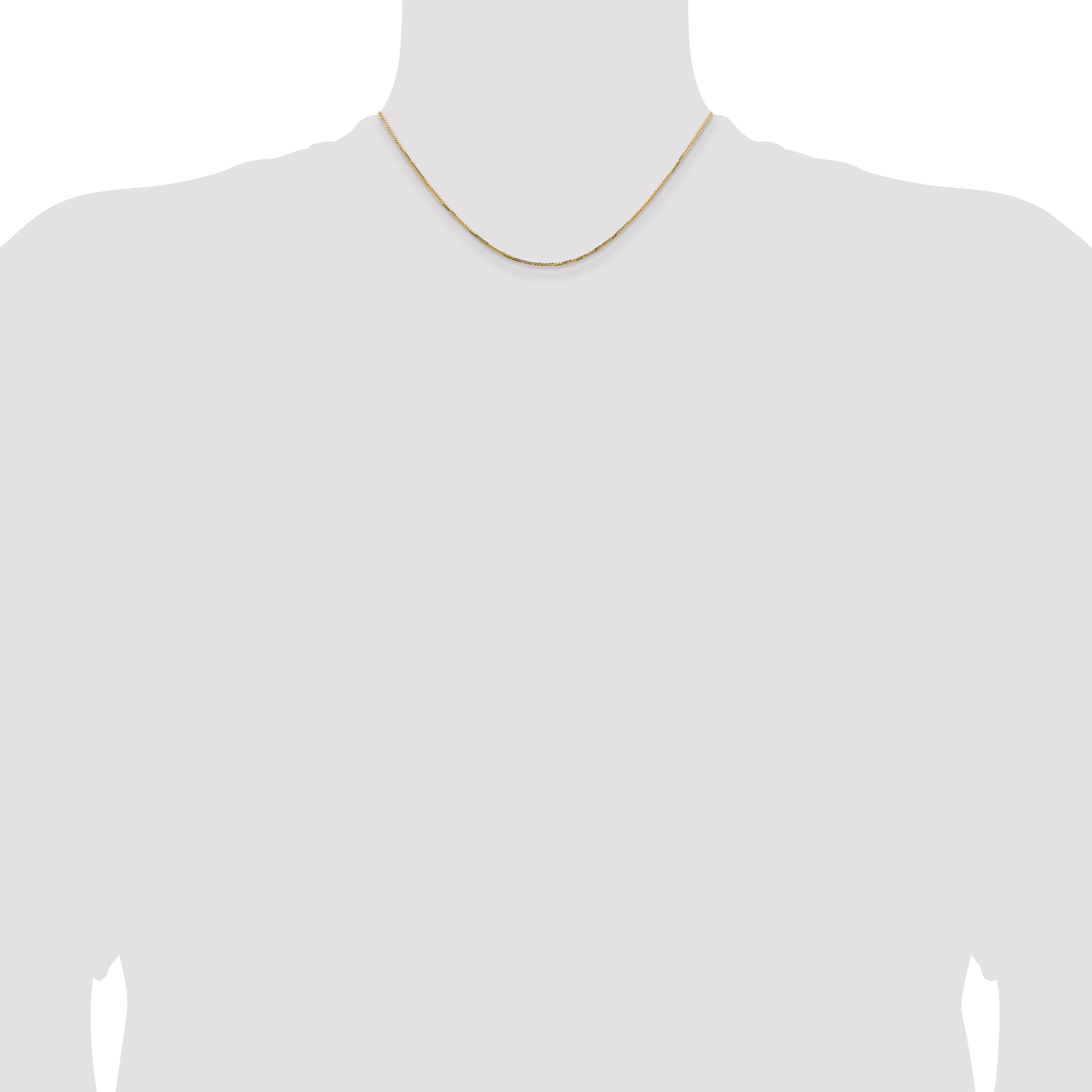 1.1mm 14K Yellow Gold Concave Box Chain - Sophia Jewelers