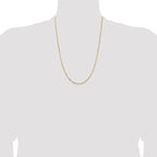 14K Yellow Gold Solid Box Chain Necklace 1.1mm