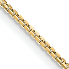 1.1mm 14K Yellow Gold Concave Box Chain - Sophia Jewelers